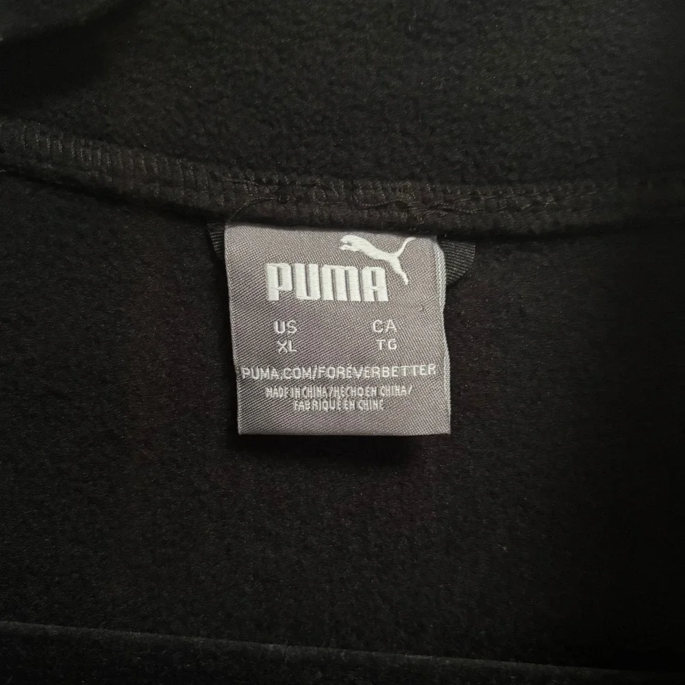Puma Mens Polar‎ Fleece Jacket Black Raglan Sleeve Full Zip XL PFA24VM0-16585